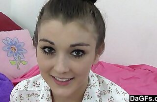 Dagfs - Brunette Teen Slut Spreads For Masturbation