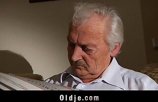 Grandpa going to bed horny young sweety